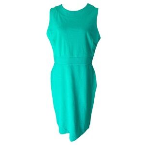 Banana Republic Sleeveless Sheath Dress Size 14 Emerald Green Office Career NWT